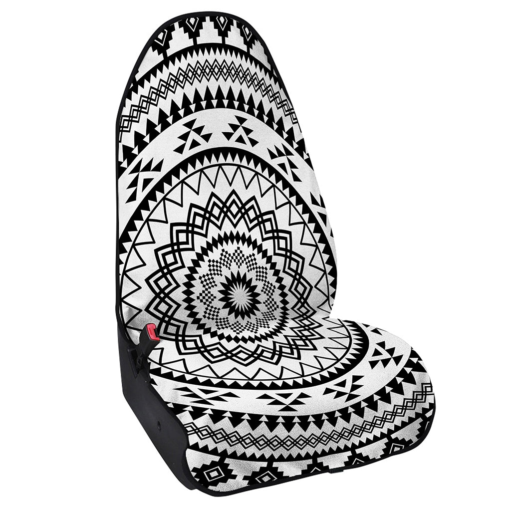 Black And White Tribal Mandala Print Waterproof Car Seat Cover
