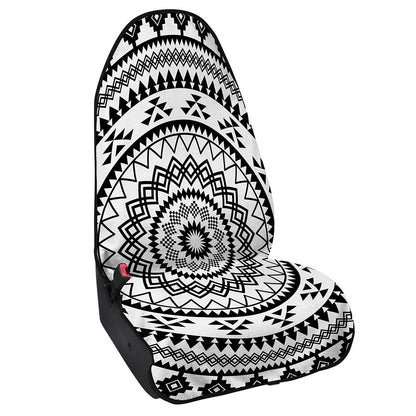 Black And White Tribal Mandala Print Waterproof Car Seat Cover