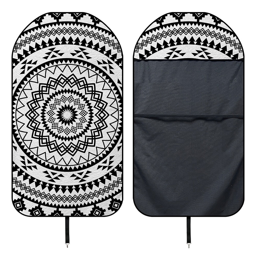 Black And White Tribal Mandala Print Waterproof Car Seat Cover