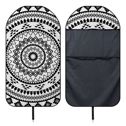 Black And White Tribal Mandala Print Waterproof Car Seat Cover