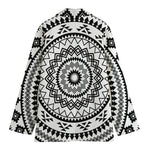 Black And White Tribal Mandala Print Women's Blazer