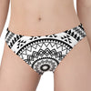 Black And White Tribal Mandala Print Women's Panties