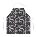 Black And White Tropical Palm Leaf Print Adjustable Apron