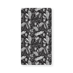 Black And White Tropical Palm Leaf Print Baby Crib Sheet