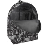 Black And White Tropical Palm Leaf Print Backpack