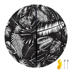 Black And White Tropical Palm Leaf Print Basketball