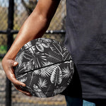 Black And White Tropical Palm Leaf Print Basketball