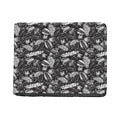Black And White Tropical Palm Leaf Print Bifold Wallet