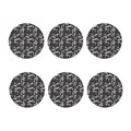 Black And White Tropical Palm Leaf Print Coaster Set