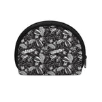 Black And White Tropical Palm Leaf Print Coin Purse