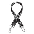 Black And White Tropical Palm Leaf Print Dog Seat Belt