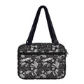 Black And White Tropical Palm Leaf Print Double Strap Bible Bag