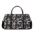 Black And White Tropical Palm Leaf Print Duffel Bag