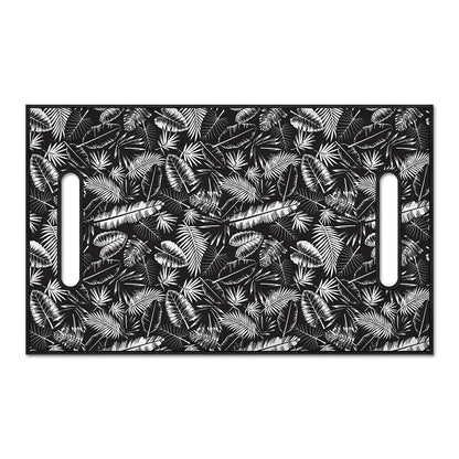 Black And White Tropical Palm Leaf Print Golf Cart Seat Cover