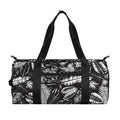 Black And White Tropical Palm Leaf Print Gym Bag
