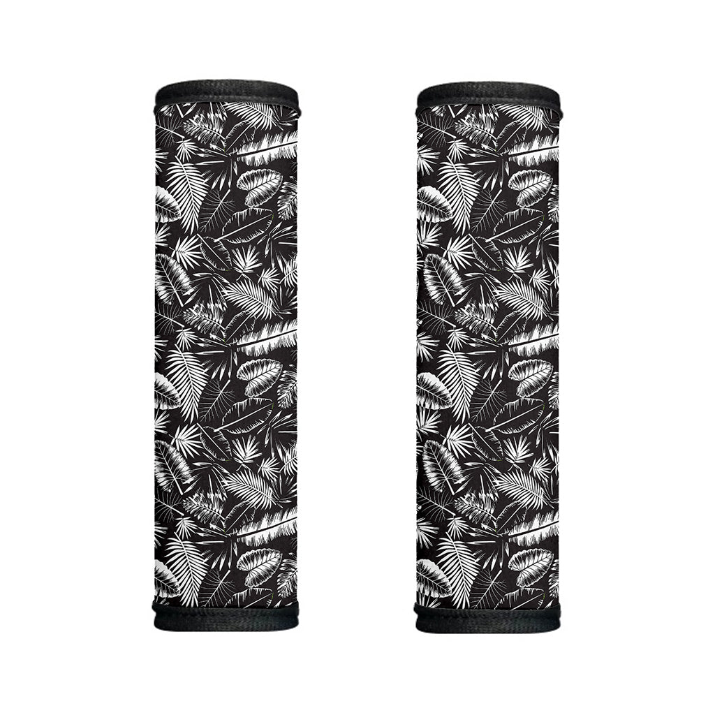 Black And White Tropical Palm Leaf Print Handle Covers