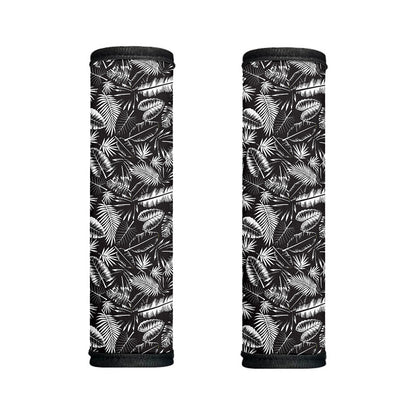 Black And White Tropical Palm Leaf Print Handle Covers