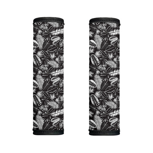 Black And White Tropical Palm Leaf Print Handle Covers