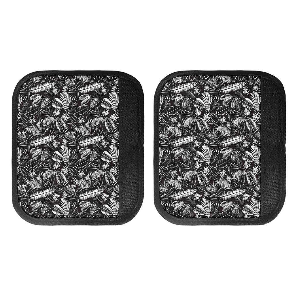 Black And White Tropical Palm Leaf Print Handle Covers