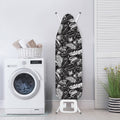 Black And White Tropical Palm Leaf Print Ironing Board Cover