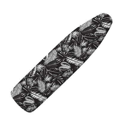 Black And White Tropical Palm Leaf Print Ironing Board Cover