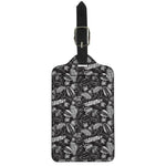 Black And White Tropical Palm Leaf Print Luggage Tag