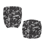 Black And White Tropical Palm Leaf Print Office Chair Cover