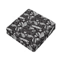 Black And White Tropical Palm Leaf Print Outdoor Seat Cushion Cover