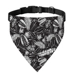 Black And White Tropical Palm Leaf Print Over The Collar Dog Bandana