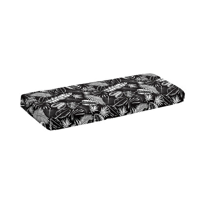 Black And White Tropical Palm Leaf Print Piano Keyboard Cover