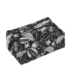 Black And White Tropical Palm Leaf Print Rectangle Tissue Box Cover
