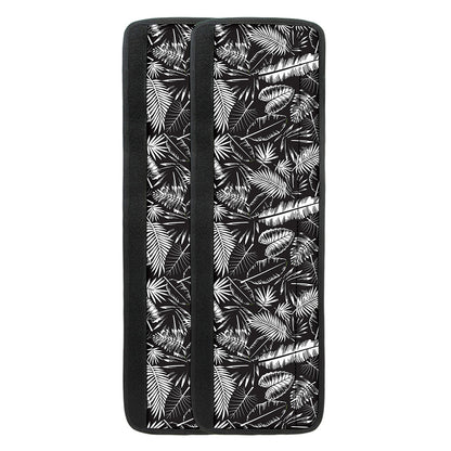 Black And White Tropical Palm Leaf Print Refrigerator Handle Covers