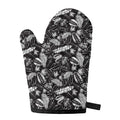 Black And White Tropical Palm Leaf Print Single Oven Mitt
