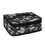 Black And White Tropical Palm Leaf Print Small Lunch Bag
