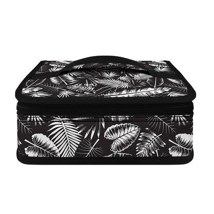 Black And White Tropical Palm Leaf Print Small Lunch Bag