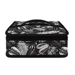 Black And White Tropical Palm Leaf Print Small Lunch Bag