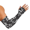 Black And White Tropical Palm Leaf Print Sun Protection Arm Sleeves