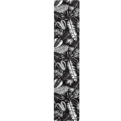 Black And White Tropical Palm Leaf Print Table Runner