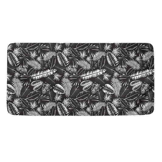 Black And White Tropical Palm Leaf Print Towel