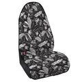 Black And White Tropical Palm Leaf Print Waterproof Car Seat Cover