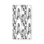 Black And White Tulip Pattern Print Baby Crib Sheet