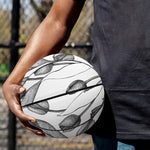 Black And White Tulip Pattern Print Basketball