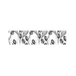 Black And White Tulip Pattern Print Bed Runner