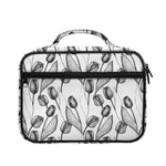 Black And White Tulip Pattern Print Briefcase Bible Bag