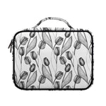 Black And White Tulip Pattern Print Briefcase Bible Bag