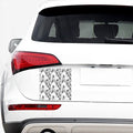 Black And White Tulip Pattern Print Car Sticker