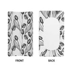 Black And White Tulip Pattern Print Changing Pad Cover