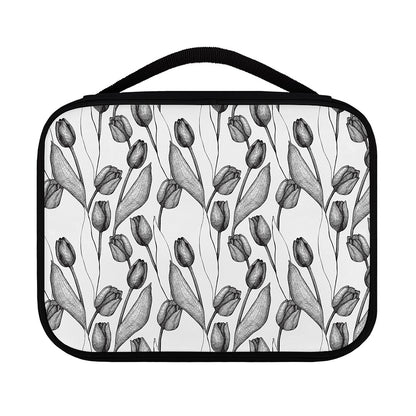Black And White Tulip Pattern Print Classic Bible Case