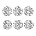 Black And White Tulip Pattern Print Coaster Set