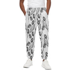 Black And White Tulip Pattern Print Cotton Pants